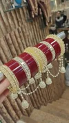 Elegant Bridal Set with Shadow Jhumar & Bangles